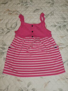 4/$20 Carter's Striped Pink Summer Dress Girls 24 months